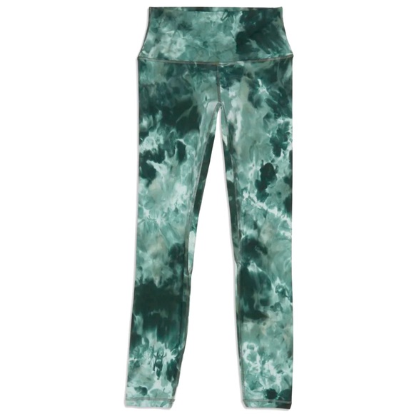 Lulu Lemon Long 28” leggings Size:2. Green Tie Dye - Picture 2 of 3